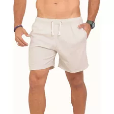  Shorts Linho Masculino Premium Luxo Verão Praia Oferta