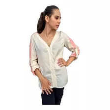 Camisa Feminina Manga Longa Em Viscose