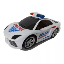 Carro Da Policia Brinquedo Bate E Volta Com Som Luz 3d