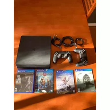 Playstation 4 Slim 1tb + 4 Juegos + 2 Controles