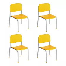 Silla Piccolo Pack X4 Infantil Escolar Reforzada Plástico 