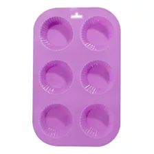 Forminha Silicone 6 Unidades Muffin, Cupcake, Petit Gateau 