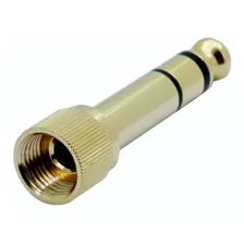 Adaptador Metálico Plug Estéreo 3.5 Mm A Jack 6.3 Mm Rosca 