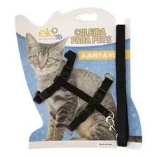 Coleira Peitoral Com Guia Para Gatos