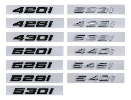 3d Abs Trunk Badge Letter Sticker Para Para Bmw 420i 520i Foto 2