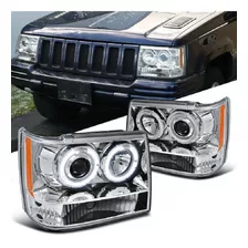 Jeep Grand Cherokee 1993 - 1998 Juego Faros Con Ojo De Angel