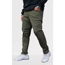 Pantalon Jogger Mom Corte Clasico Gabardina Basic Hombre 