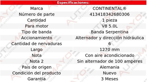 Banda Acc 1270 Mm Alt, D/h Ltd Crown Victoria V8 5.0l 87-91 Foto 5