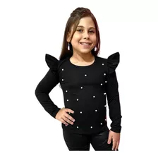 Blusa Infantil Manga Longa Menina Novidade Inverno Lanzinha