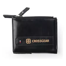 Carteira Masculina Crossgear De Botão Com Porta Documentos