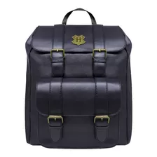 Bolsa Mochila Hogwarts Metálico - Original Harry Potter Cor Preto