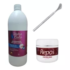 Kit Plastica Dos Pés Hidracalo 1l+bisturi 222+creme Ureia