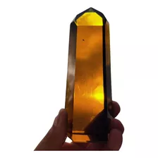 Pedra Obsidiana Amarela Mel Transparente Translucida