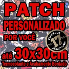 2 Patch Até 30x30cm Termocolante Personalizado Por Você