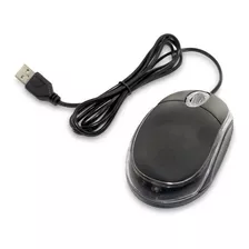 Mouse Usb Alámbrico Con Luz Compatible Con Pc Laptop Mac Etc Color Negro
