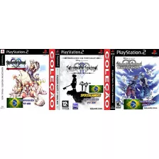 Kingdom Hearts Ps2 Coleção (3 Dvds) Patch Português Pt-br