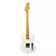 Guitarra Eléctrica Tagima Tw Series Tw-55 De Tilo Pearl White Con Diapasón De Arce