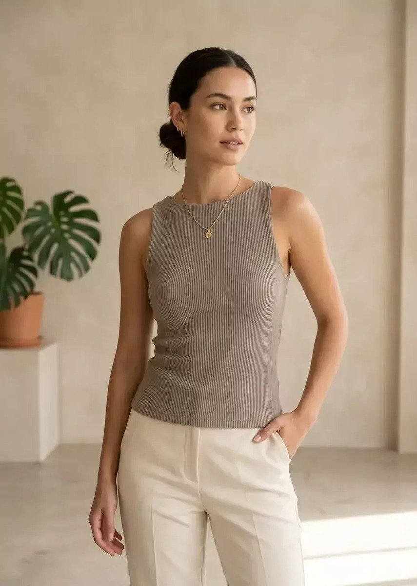 Musculosa Cuello Bote De Morley Di Muniekshop Gris L