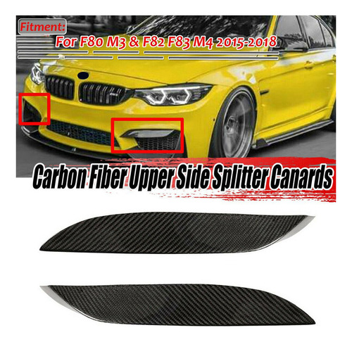 Spoiler Lateral De Parachoques Delantero Para Bmw F80 M3 F82 Foto 5