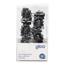 Set Ganchos Para Cortina De Baño Gloa Metalico X12 Unidades