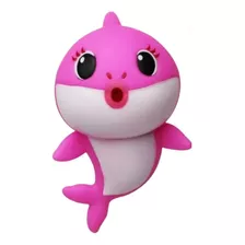 1 Boneco Baby Shark Musical C/ Led 18cm Rosa 