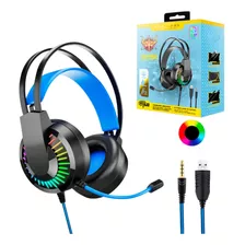 Fone De Ouvido Gamer Rgb Headset Usb Pc Note Consoles