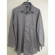 Camisa Color Gris Talla L 16 O 16 1/2 