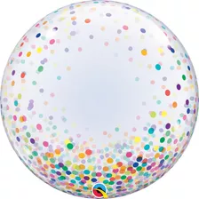 Globo Burbuja Confetti Colores X 1 Qualatex-hcf 