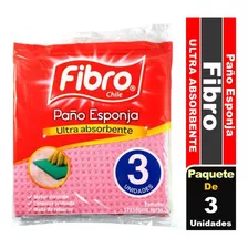 Paño Esponja Ultra Absorbente Fibro 3 Unidades