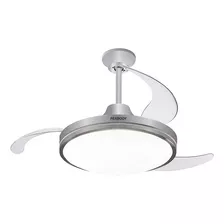 Ventilador De Techo Peabody Pe-vtr42s Luz Led 3 Tonos Color De La Estructura Plata