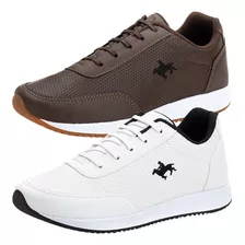 Kit 2 Pares De Tênis Masculino Sapatenis Casual Da Polo Vili