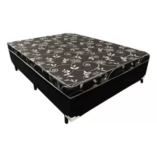 Cama Box Spr Confort Sleep Black Ortopédico Casal De 188cmx128cm Preto