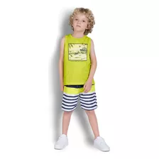 Conjunto Milon Infantil Juvenil Masculino Verão Regata 10 12