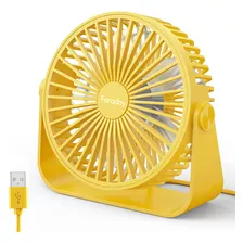 Ventilador Usb Faraday Con Rotacion De 360 Grados Amarillo