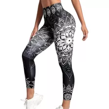 Calzas Leggins Deportivo Control De Abdomen Diseño Mandala