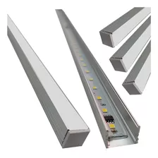 3pz Perfil Aluminio Incluye Tira Led 120cm Casa Oficina 127v