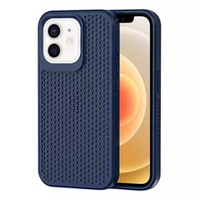 Funda De Disipación De Calor Azul Oscuro Para iPhone 12