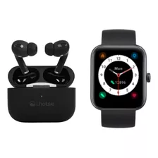 Pack Black Smartwatch Live 206 + Audífonos Rm7 Pro Lhotse