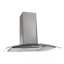 Coifa 70cm Parede Vidro Curvo Slim Inox Fogão 5 Bocas 220v