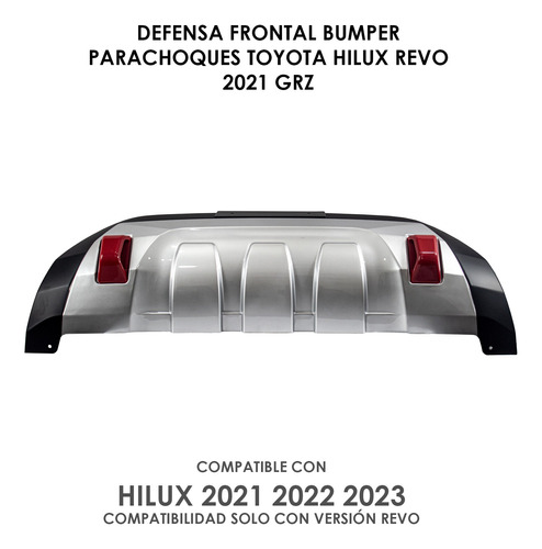 Defensa Bumber Frontal Compatible Con Toyota Hilux Revo 2021 Foto 2