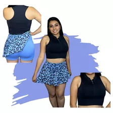 Falda Short Deportiva Suplex Elasticado