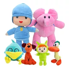 Pocoyo Pelucia Turma Do Pocoyo Kit Com 6 Bonecos De Pelúcia