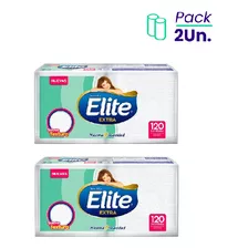 Servilleta Blanca Extra Textura Suave 120 Un Elite Pack X2