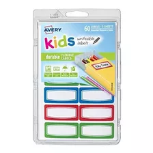 Avery 0,75 X 1,75 Pulgadas Para Niños Etiquetas Durables, Cl