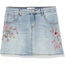 Desigual Falda Corta Mezclilla Para Niña Amapola Talla 7/8