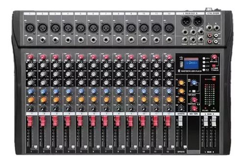 Mezclador De 12 Canales 16 Efectos Lebeeaudio Ct-120s 100v/240v