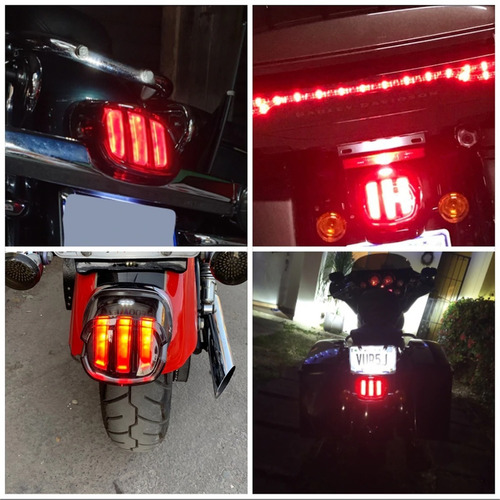 Luz De Freno Para Harley Davidson Calavera Trasera De Led Foto 7