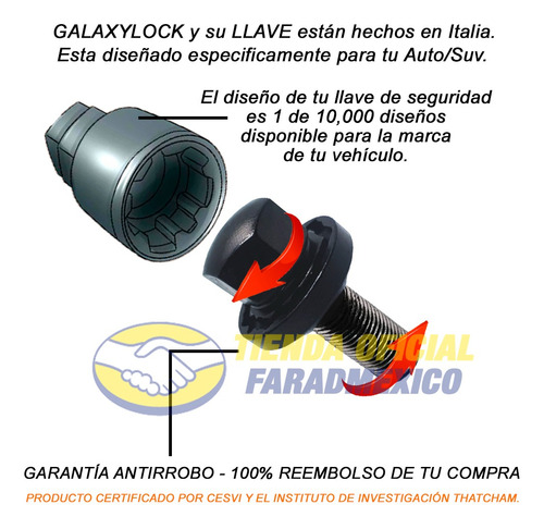 Birlos Seguridad Audi A4 Select Galaxylock Envo Gratis Foto 8