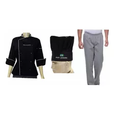 Kit Doma Feminina + Touca + Calça Gastronomia Gourmet Chef