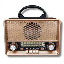 Radio Am Fm Portatil Bluetooth Retro Vintage Madeira Antigo